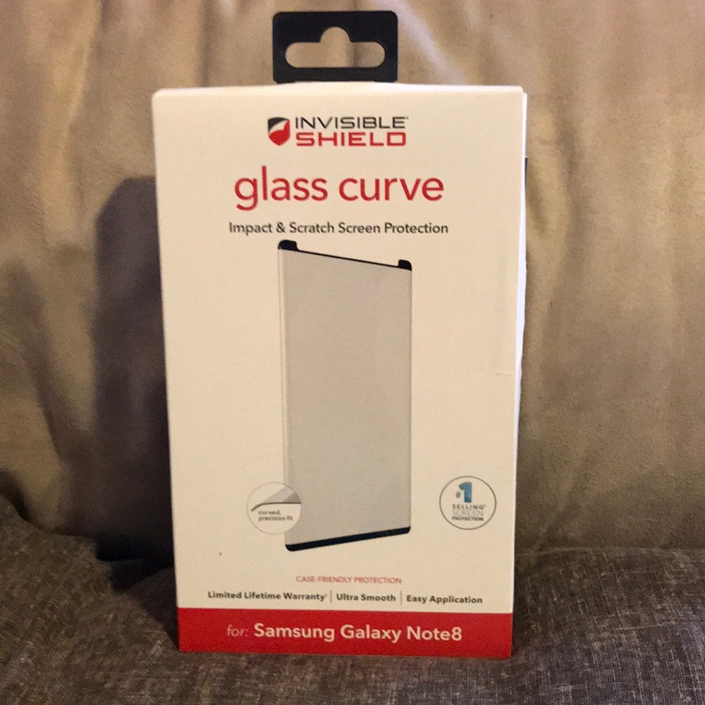 Samsung galaxy Note 8 glass screen protector zagg